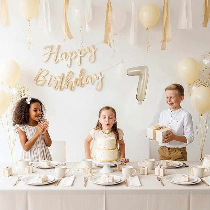 TONIFUL Number Balloons 16 Inch Caramel 2 Set 0-9 Number Mylar Foil Balloons 20 Pcs Custom digitalal for 2026 New Year Eve Birthday Party Engagement Graduations Anniversary Baby Shower Decor