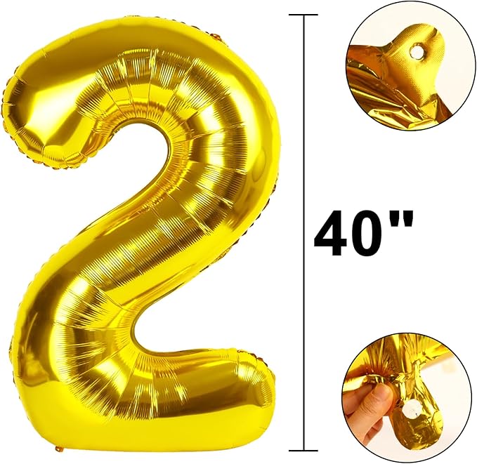 40 Inch Gold Balloon Number 22 Balloon,Jumbo Mylar Foil Helium Balloon for 22 Birthday Digital Balloons for Birthday Party,Wedding Anniversary Party Decorations
