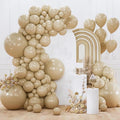 PartyWoo Cream Balloons 155 pcs Different Sizes of 18 12 10 5 Inch Beige Ivory Nude Neutral Boho Fall Latex Balloons for Graduation Birthday Baby Shower Jungle Theme Party Decorations Brown-F56
