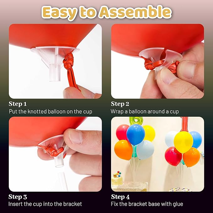 JOYYPOP 10 Sets Balloon Stand Kit, Balloon Sticks with Base Party Supplies Birthday Graduation Party Decorations Wedding