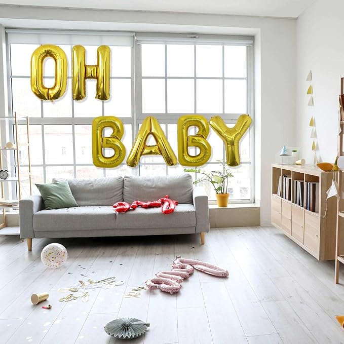 40 Inch Large Gold Letter O Balloons, A to Z Helium Balloons, Foil Mylar Big Balloons for Birthday Party Anniversary Supplies Decorations