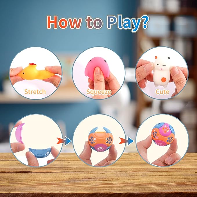 Claw Machine Prizes Toys Refill for Kids, Easter Egg Fillers, Mini Small Toy Bulk Party Favors Birthday Goodie Bags Stuffers, Pinata Filler Classroom Treasure Chest Prize for Boy Girl Age 3-8 Year