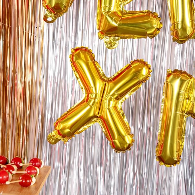 Restaurantware-Balloonify 16 Inch Letter Balloon, 1 Alphabet Party Balloon - Letter X, Self-Sealing, Gold Foil Mylar Finish, Hanging Loop, Decoration For Birthday, Wedding, Or Graduation