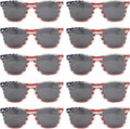 YQVIE Bulk American Flag Sunglasses for Adult Retro Independence Day Glasses UV400 Protection