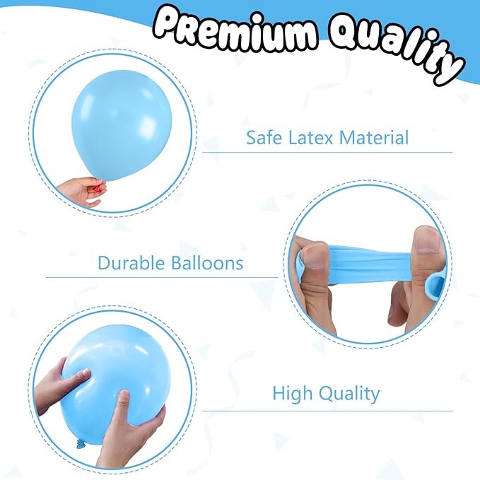 Pink and Blue Balloons,12 Inch Metallic Maca Blue Pink Purple with Pink Blue Confetti Balloon for Gender Reveal Birthday Baby Shower Summer Hawaiian Theme Party Decorations