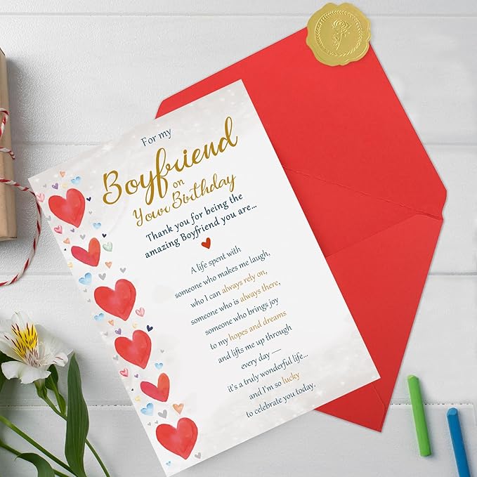 Boyfriend Birthday Card Gifts, Funny Birthday Card for Boyfriend Him Husband Men
