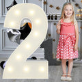 3FT Marquee Light Up Numbers Pre-Cut Frame Giant Marquee Numbers 2, Mosaic Numbers for Balloons, Two 20th 21st Birthday Decorations, 22nd Birthday Party Decor, 2023 Graduation Decorations