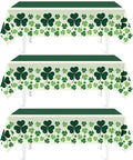 Childom 3 Pack St Patricks Day Decorations,St Patricks Day Table Cloths for Rectangle Tables,54" x 108" Disposable Plastic Tablecloths for St. Patrick's Day,Home,Kitchen,Picnic,Parties,Spring Decors