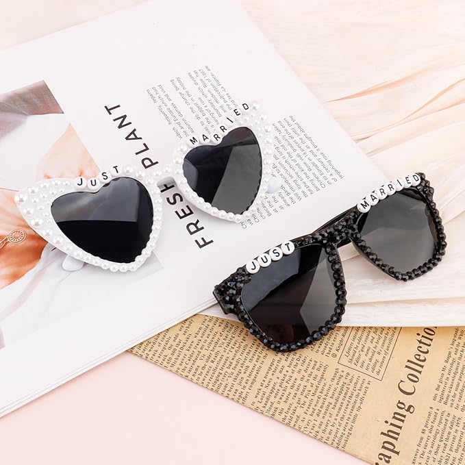 Just Married Decorations Sunglasses for Just Married Wedding Party Decorations