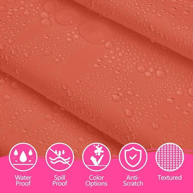 Disposable Plastic Tablecloth Coral 54x108 Inch, 5-Pack Waterproof Rectangular Table Cover for Parties, Picnics, Dining Protection