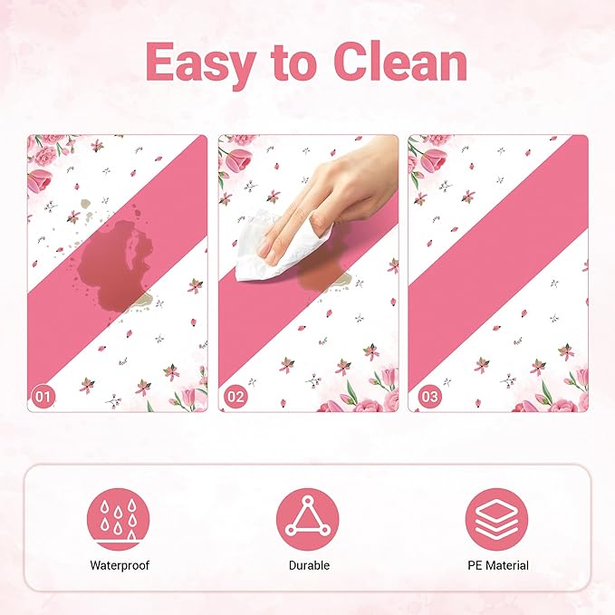 Childom 3 Pack Mothers Day Decorations,Mothers Day Tablecloth,54" x 108" Disposable Plastic Table Cloth for Rectangle,Party Table Cover for Birthday Party Supplies,Home,Dinner,Indoor,Outside