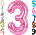 Numbers Balloon 3, 40 Inch Large Pink Balloon for Three Year Old Birthday Decor, 3 13 30 31 Birthday Party Decorations for Wedding Supplies