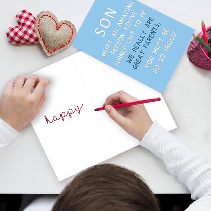 Funny To My Son Birthday Card, Birthday Card for Son, Humorous Gift for 16th, 18th, 21st, 30th Son Birthday, Son Birthday Card from Mom Dad, Birthday Card Son Adult Gift Idea