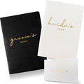 Vow Books for Bride and Groom, His and Hers Vow Books for Wedding-Soft Touch Gold Foil Engraving, Engagement | Wedding Essentials