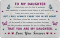EE&YU Daughter Card Gifts - Favorite Daughter Birthday Graduation Card from Mom, I Love and Proud Adult Daughters Presents