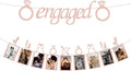 Engagement Wedding Decorations, Rose Gold Engaged Banner and Photo Banner for Engagement/Wedding Party decor(Rose Gold)