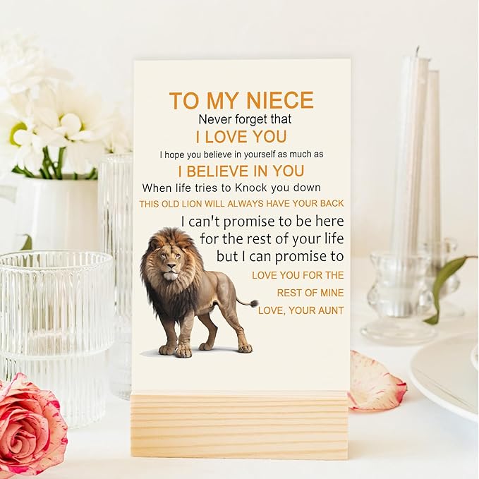 OJsensai Cute Birthday Card for Niece, Best Gifts from Auntie, Happy Birthday for Niece from Aunt