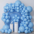 Light Blue Balloons Latex Balloon 5 10 12 18inch Different Sizes 103pcs Matte Baby Blue Sky Blue Balloons Kit for Kids Birthday Party Decoration Balloon Garland Baby Shower Wedding Holiday