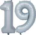 40 In Matte gray Number Balloons Helium Foil Mylar Balloon Birthday Party banquet Decoration 19