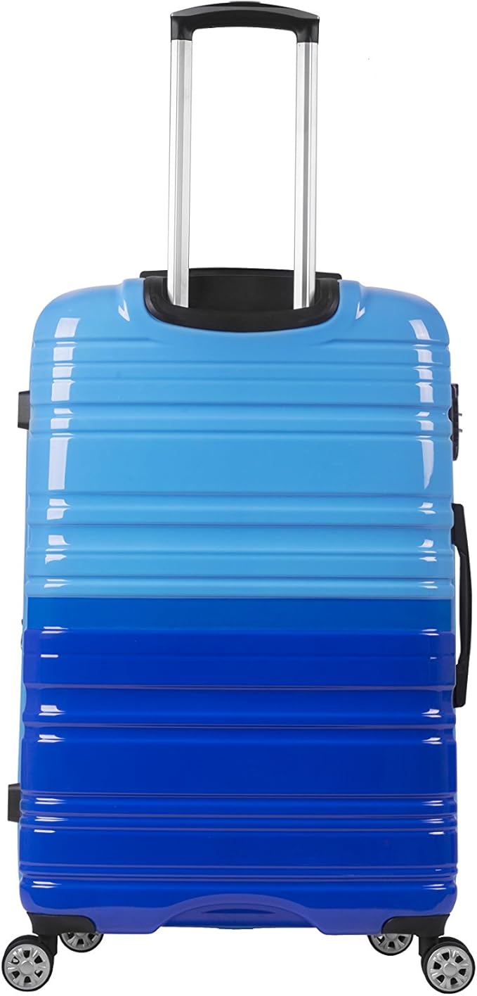 Rockland Melbourne Hardside 2 Piece Expandable Spinner Wheel Luggage Set, (20"/28"), Two Tone Blue