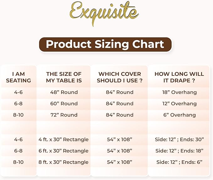 Exquisite 12-Pack Premium Plastic 84-Inch Round Tablecloth - Brown