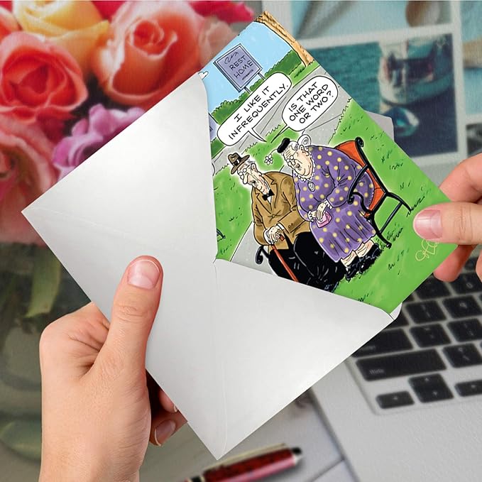 NobleWorks Infrequently Humorous Birthday Paper Card with Envelope 4406