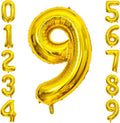 Gold Number Balloons Birthday Balloons - Giant Gold Number 9 Balloon 40 inch, Numbers Balloon Birthday Decorations, Gold Party Supplies for Women Men