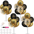 TONIFUL 4 Set 60th Birthday Decorations 1966 Balloon Centerpiece for Table,Black Gold Balloon Stand Kit,Perfect for celebrating born in 1966,Cheers to 60 Years Birthday for Men and Women