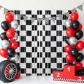 TONIFUL 2Pcs Checkered Door Streamers, Photo Booth Backdrop,Metallic Streamers Checkered Foil Fringe Curtains for Birthday,New Year,St. Patrick's Day Independence Day Labor Day Party (6.6ft x 6.6ft)