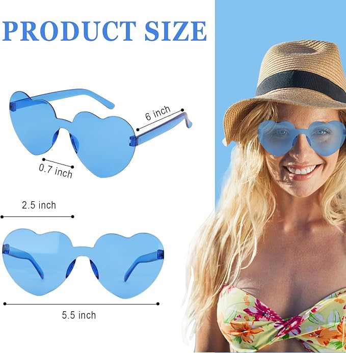 Heart Sunglasses 12/18/24 Pcs Heart Shaped Glasses for Women Cute Funny Party Glasses Party Favors Accessories