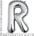 40 inch Silver Letter R Balloon, Big Size Alphabet Foil Mylar Helium Balloons for Birthday Party Celebration Wedding Anniversary Baby Shower Decorations Supplies Alphabet R