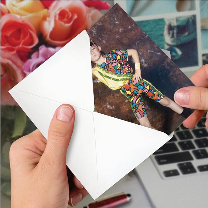NobleWorks - 1 Happy Birthday Card with Envelope - Funny Photos, Birthday Humor Notecard - Fashion Kid C6416BDG