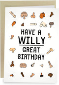 Sleazy Greetings Funny Birthday Card For Women or Men | Dirty Penis Adult Rude Offensive Friend Bday Card with Envelope | Willy Great Birthday