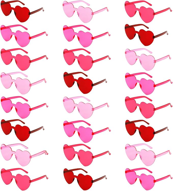 Heart Sunglasses 12/18/24 Pcs Heart Shaped Glasses for Women Cute Funny Party Glasses Party Favors Accessories