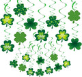 St-Saint Patricks-Day Decorations Shamrock Green-Swirl - 20pcs St. Patrick's Day Decorations Hanging Decoration Streamers,Baby Birthday Irish Party Lucky Decor Supplies Panduola