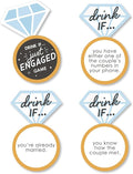 Big Dot of Happiness Drink If Game - Just Engaged - Black and White - Engagement Party Game - 24 Count