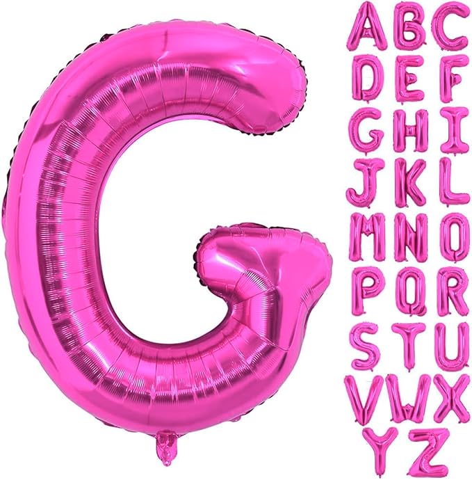 40 Inch Large Hot Pink Letter F Balloons Alphabet F Letter Balloons Foil Mylar Letter A Balloons for Birthday Party Anniversary New Year Graduation Wedding