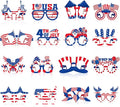 Liliful 4th of July Eyeglasses Bulk Patriotic Paper Eyeglasses Party Independence Day Photo Booth Props 4th of July Decorations for Independence Day American USA Flag Patriotic Party Supplies(32 Pcs)
