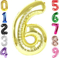 40 Inch Champagne Gold Number 6 Balloon, Giant 6 Number Balloons for 6th Birthday Decorations, Party Supplies for Baby Boy Girl, Champagne Gold Party Decor