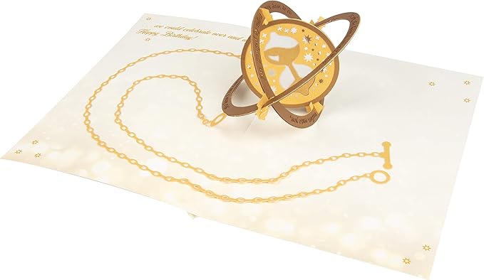 Harry Potter Time Turner Pop-Up Birthday Greeting Card - If I had a Time-Turner, We Could Celebrate Over and Over - Handcrafted Pop Up Card Gift - For Kids, Teens & Adults - 5 x 7