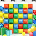 Red Yellow Blue and Green Square Foil Balloon Wall, 19'' Double Sided Foil Balloons Backdrop Tunnel Arch Kit for Anniversary Bachelorette Bridal Baby Shower Birthday Party Background Decor