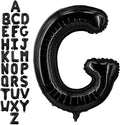 40 Inch Black Letter G Balloons, DIY Phrase Foil Alphabet Letter G Balloons DIY Word G Banner for Birthday Anniversary Celebration Graduation Party Supplies Decoration