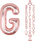 Letter Balloons 40Inch Large Giant big Foil Mylar Rose Gold Balloons G for Birthday Party Decorations