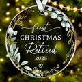 HEXMOZ Retirement Gifts for Women, Men 2025 - First Christmas Retired Ornament 2025 - Retired Gift for Coworker, Boss, Employee, Teacher, Nurse, Woman, Man - Acrylic Ornament Keepsake