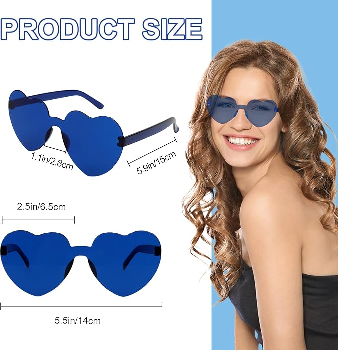 Heart Sunglasses 12/18/24 Pcs Heart Shaped Glasses for Women Cute Funny Party Glasses Party Favors Accessories