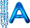 40Inch Blue Letter A Balloon Foil Helium Letter Balloons A-Z Giant Large Mylar Big Party Balloon for Birthday Party Decorations