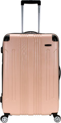 Rockland London Hardside Expandable Spinner Wheel Luggage, Checked Large 28", Champagne