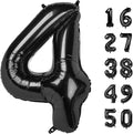 40 Inch Black Number 4 Balloon Number 4 Balloon 40 Inch, 4th 14th 24th Birthday Party Decorations for Boy or Girl Huge Mylar Anniversary Party Supplies