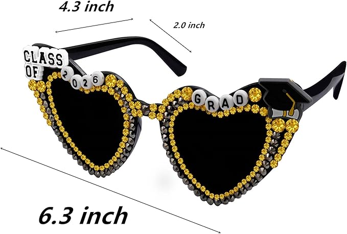 Class of 2026 Graduation Glassses Photo Props Grad Decor Accessories Sunglasses Party Favor Decorations