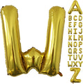Letter Balloons Gold Party Balloon - 40 Inch Large Gold Letter W Balloon, Letter Balloon Birthday Decorations, Balloon for Women Men Anniversary Party Decorations Supplies
